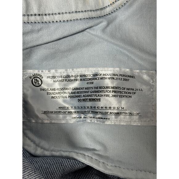 Carhartt Flame Resistant Relaxed Fit Jeans Straight Leg Size 52 x 30 Workwear - Picture 16 of 16